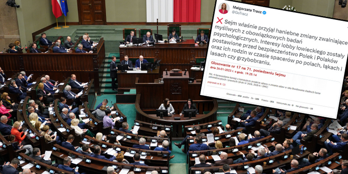 Sejm przyjął na ostatnim posiedzeniu wiele dobrych przepisów, ale kilka kontrowersyjnych. Zwolnił m.in. z badań psychologicznych myśliwych
