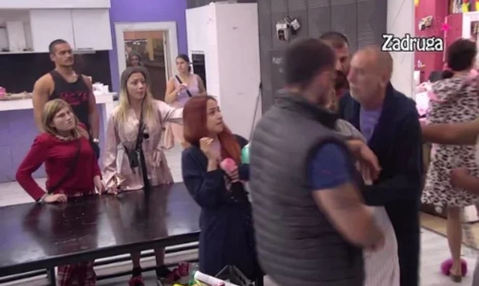 Zadruga tuča Mića i Miljan