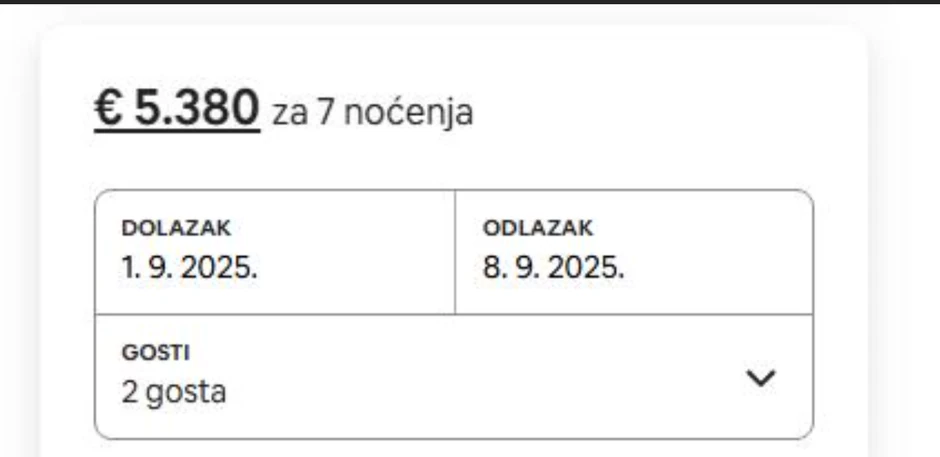 Cena noćenja u Piksijevom stanu