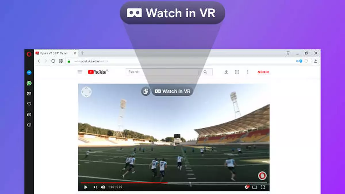 Opera Developer 49 pierwszą przeglądarką ze wsparciem dla gogli VR