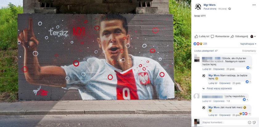 Koszmarny mural z Lewandowskim w Nowym Sączu. Co poszło nie tak?