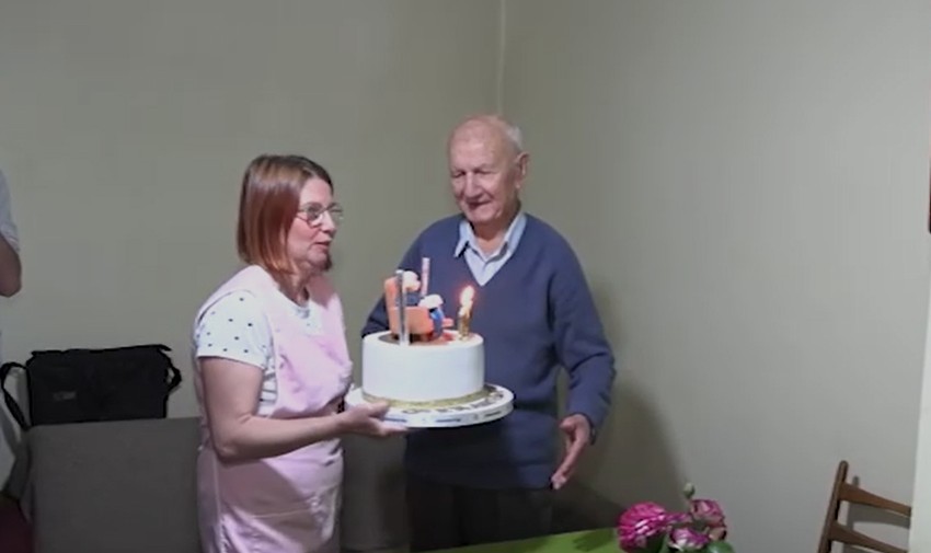 Marija i Raško koji slavi 100. rođendan