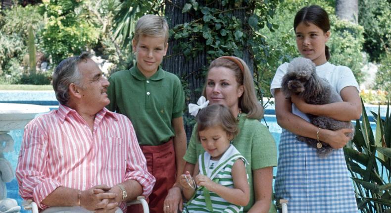 Prince Rainier III of Monaco, Grace Kelly, and their children Albert, Caroline and Stephanie, in Monaco in 1969.Alfredo Panicucci/Mondadori via Getty Images