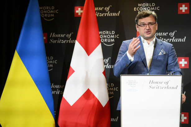 Dmytro Kułeba podczas Światowego Forum Ekonomicznego w Davos