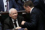 Jarosław Kaczyński i Zbigniew Ziobro w Sejmie