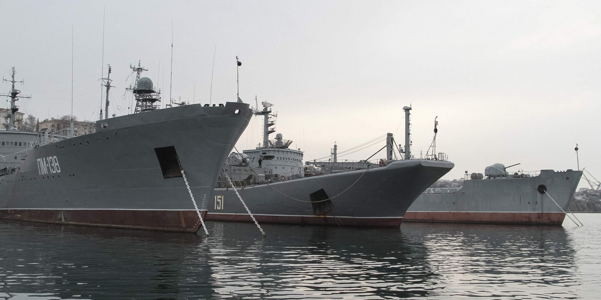 Rosyjskie okręty.
