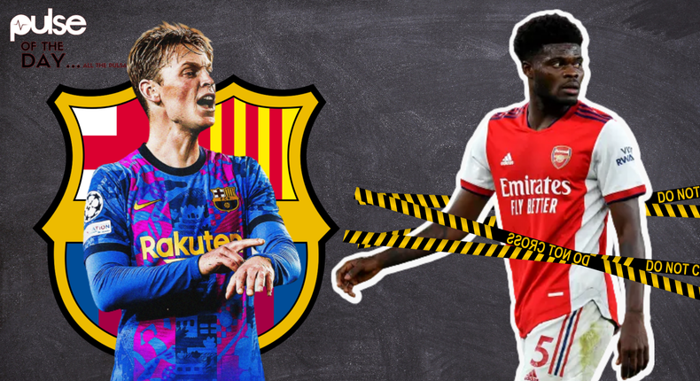 Pulse of The Day featuring Frenkie de Jong and Thomas Partey.