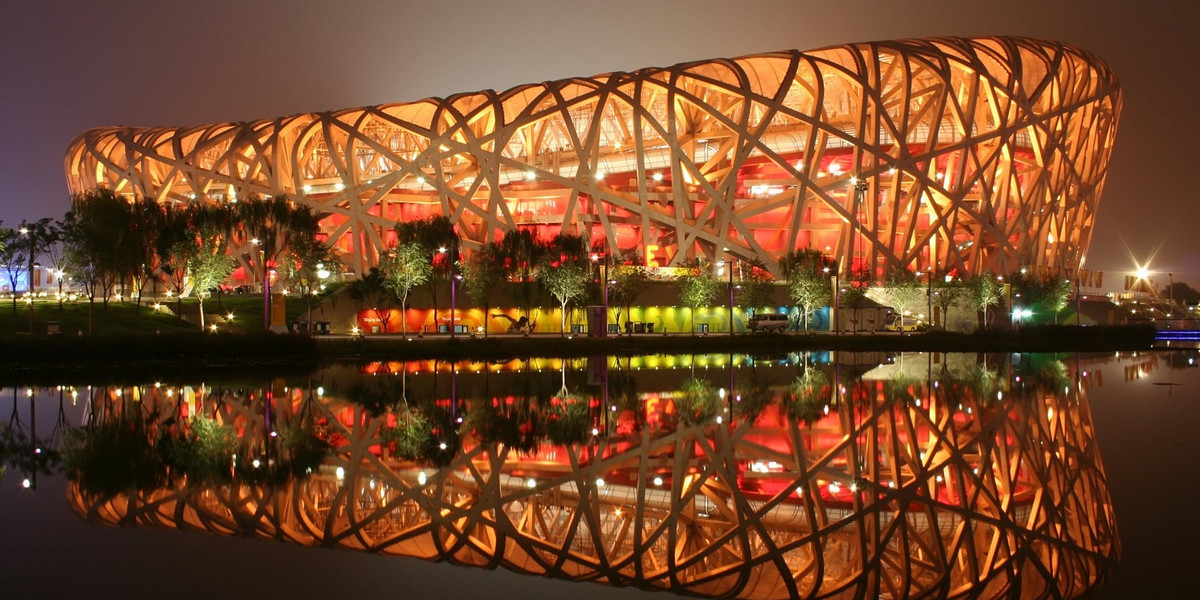 The Beijing National Stadium, now abandoned, was the visual inspiration for the Sense sleep tracker.