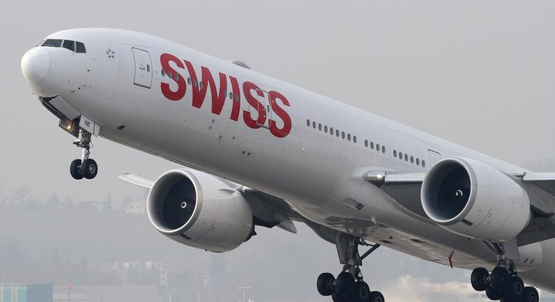 A Swiss Air Lines Boeing 777.Robert Smith/MI News/NurPhoto via Getty Images