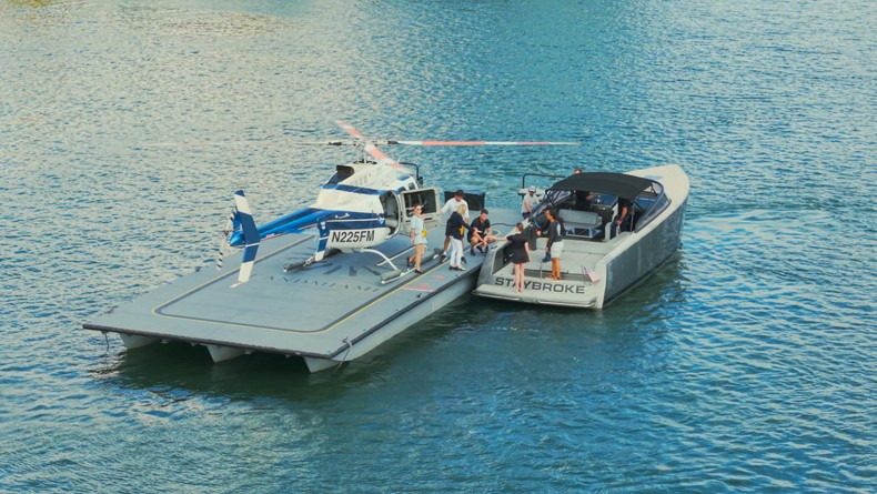 Real estate agent Nancy Batchelor used an ILandMiami helipad in a recent marketing film for a property she's representing.Courtesy of Nancy Batchelor
