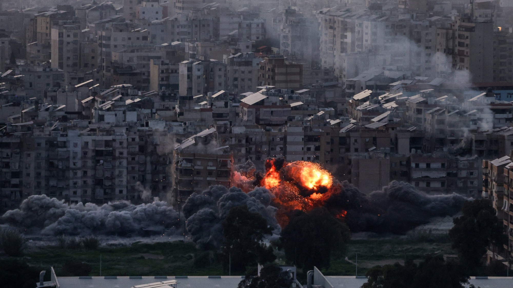 Následky izraelských útokov na libanonský Bejrút.