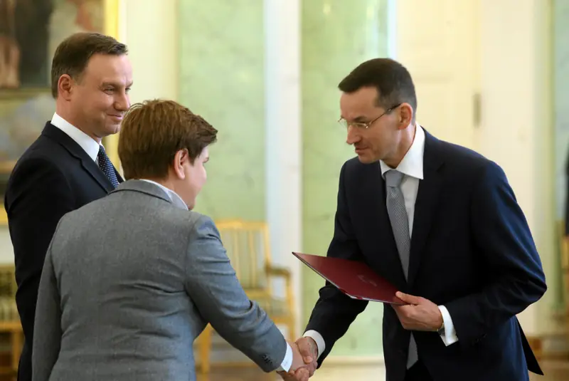 Od lewej: Andrzej Duda, Beata Szydło, Mateusz Morawiecki