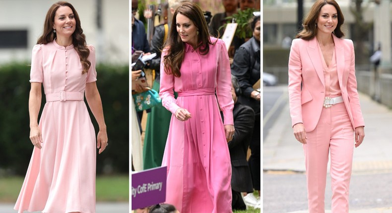 Kate Middleton appears to be getting in on this summer's Barbiecore trend.Chris Jackson/Getty Images ; Karwai Tang/WireImage ; Karwai Tang/WireImage