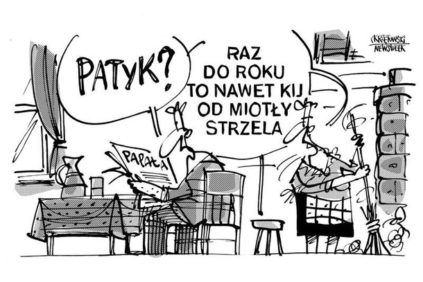 Patyk wystrzelil papała krzętowski