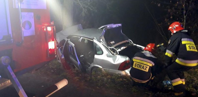 Auto uderzyło w drzewo. W środku było osiem osób, jedna zginęła