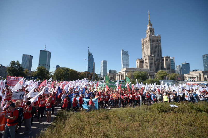 Uczestnicy protestu Marsz Gniewu