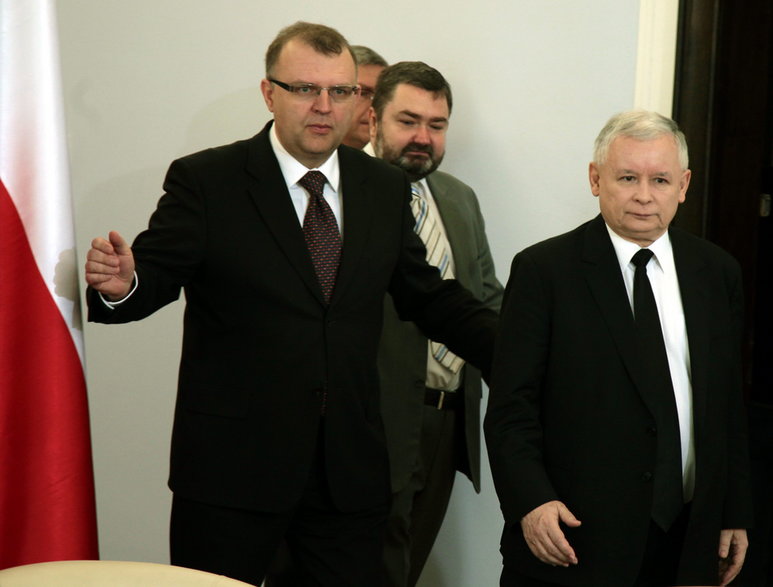 Jarosław Kaczyński i Kazimierz Michał Ujazdowski w 2012 r.