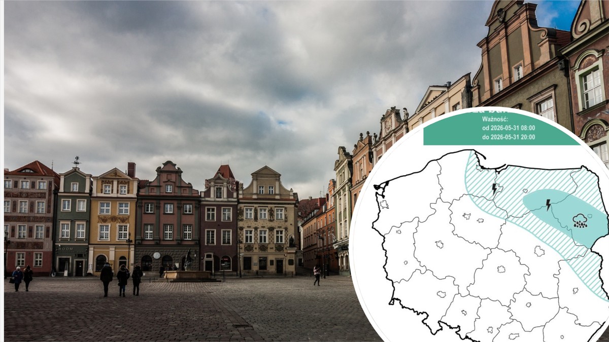 Ostatni dzień maja pochmurny i z przelotnymi opadami, a nawet burzami. Gdzie zagrzmi?