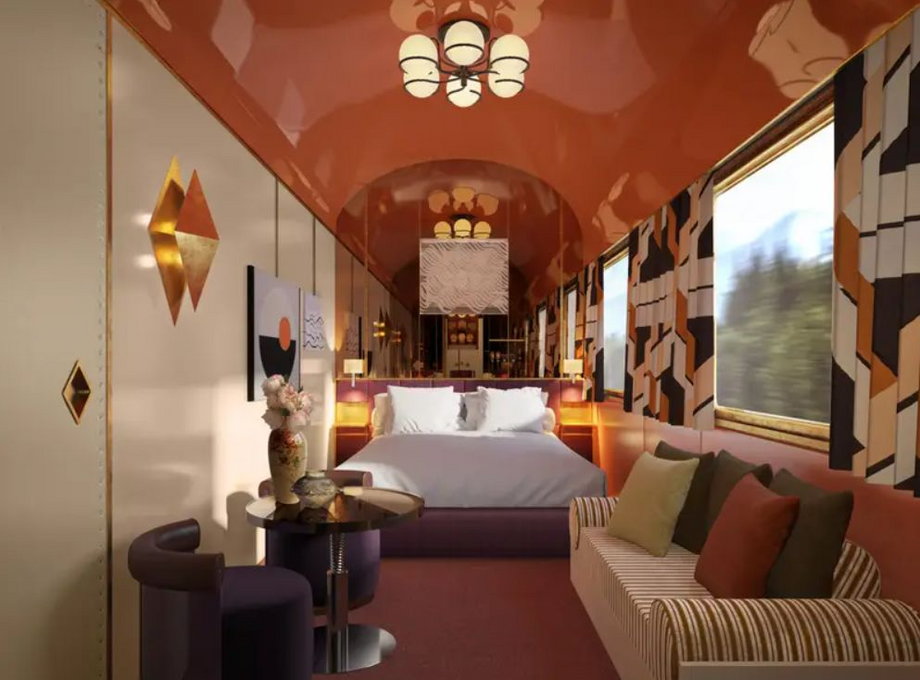 Wizualizacja wnętrza nowego Orient Expressu