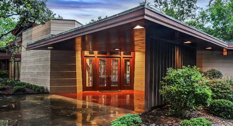 Frank Lloyd Wright's Usonian-style home in Houston is for sale for $2.85 million. The house is one of only three Wright-designed homes in Texas.