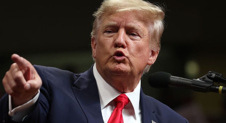 Former President Donald Trump speaks during a Save America rally in Anchorage, Alaska, on July 9, 2022.