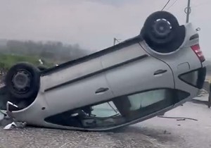 Prevrnuo se automobil na Smederevskom putu