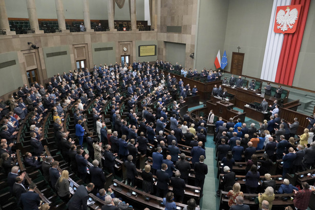 Posłowie na sali plenarnej