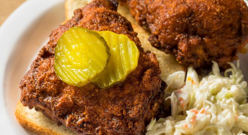 Tennessee is famous for Nashville hot chicken.bhofack2/Shutterstock