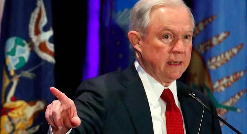 Attorney General Jeff Sessions at the National Association of Attorneys General annual winter meeting on Tuesday in Washington.