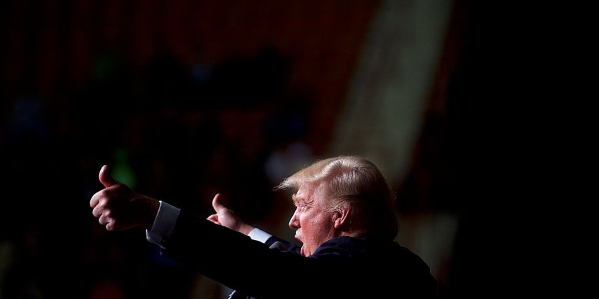 Donald Trump at a campaign event in Pennsylvania.