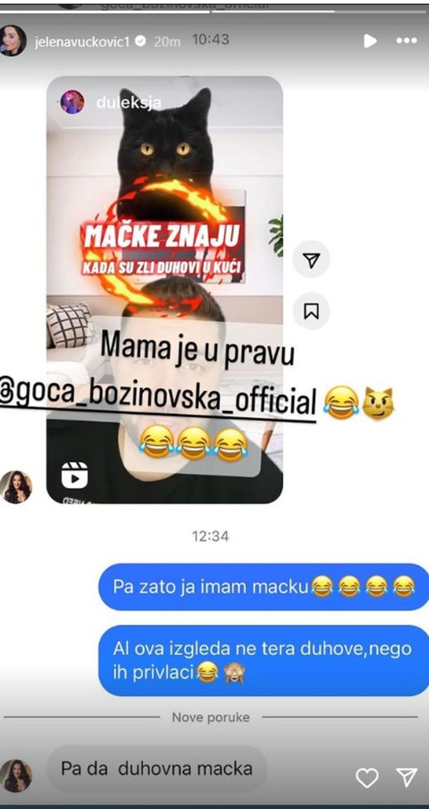 Jelena Vučković objavila dopisivanje sa majkom