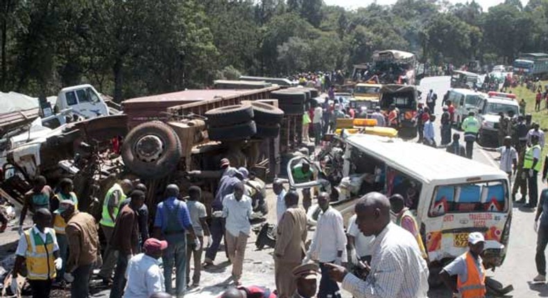 File image of a past accident scene at Sachangwan