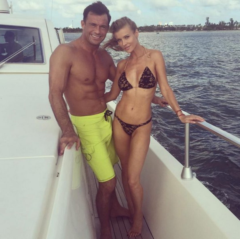 Joanna Krupa i Romain Zago na łódce