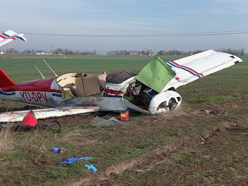 Avion koji je pao u Subotici