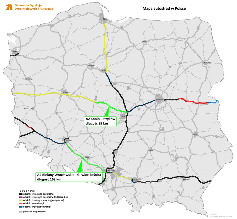 Darmowe odcinki na autostradzie A2 i A4