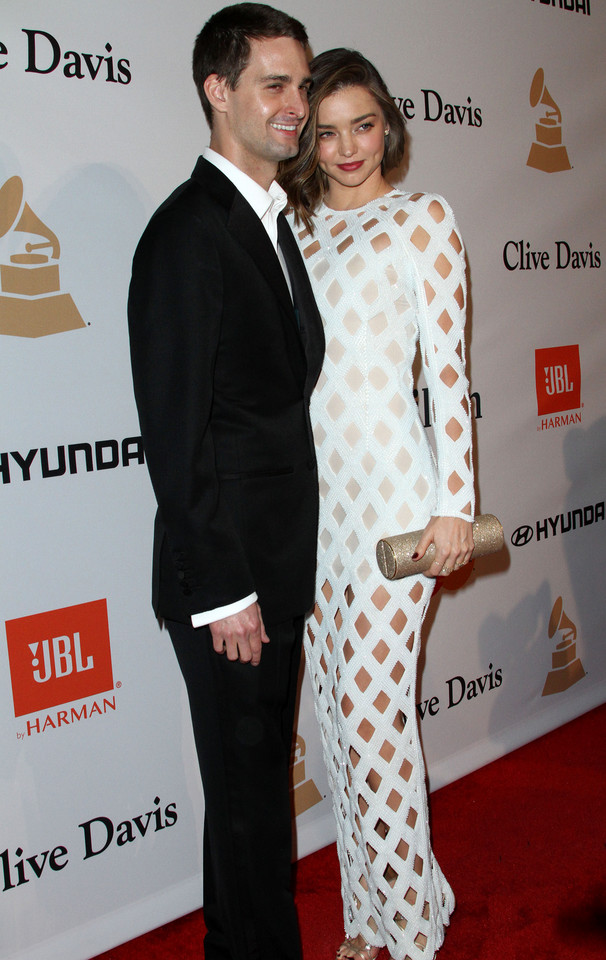 Miranda Kerr i Evan Spiegel na Clive Davis pre-Grammy gala