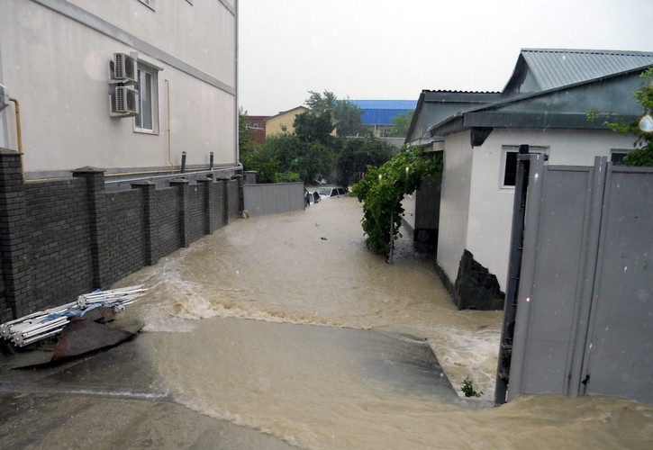 Ulice Krasnodaru pod wodą