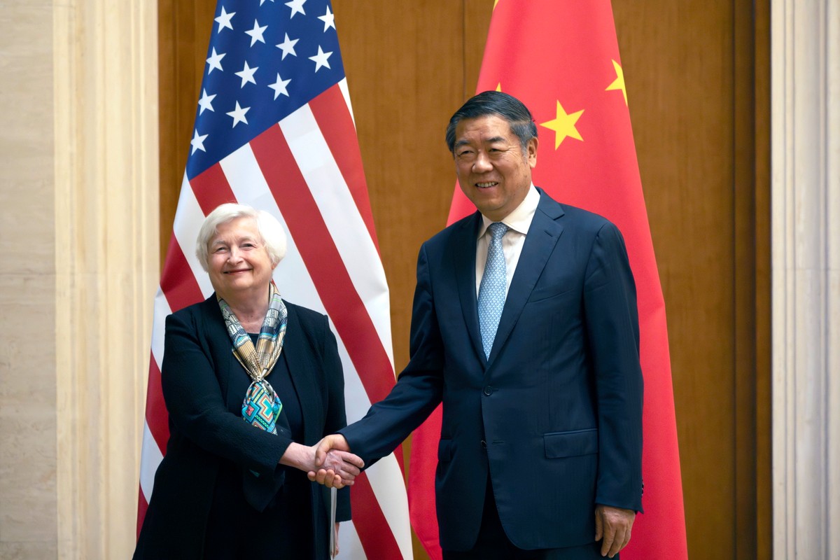 Janet Yellen i He Lifeng (wicepremier ChRL)