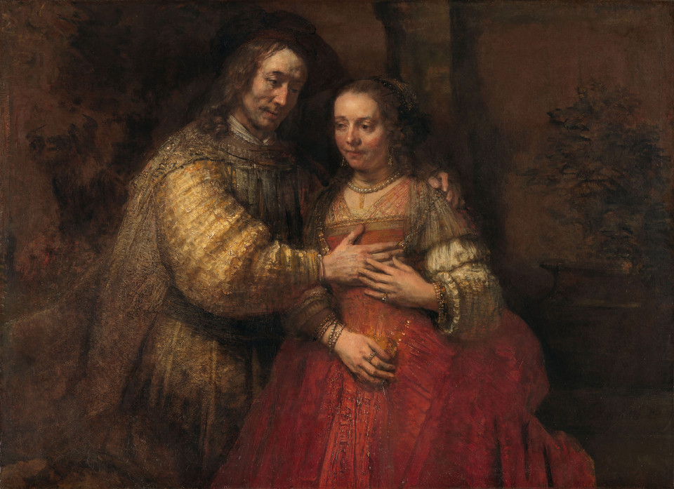 Rembrandt, "Izaak i Rebeka" (znany także jako "Żydowska narzeczona"; ok. 1665 r.) 