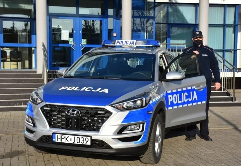 Hyundai Tucson z jarosławskiej komendy, z którego pochodziły numery "lewej" Corolli