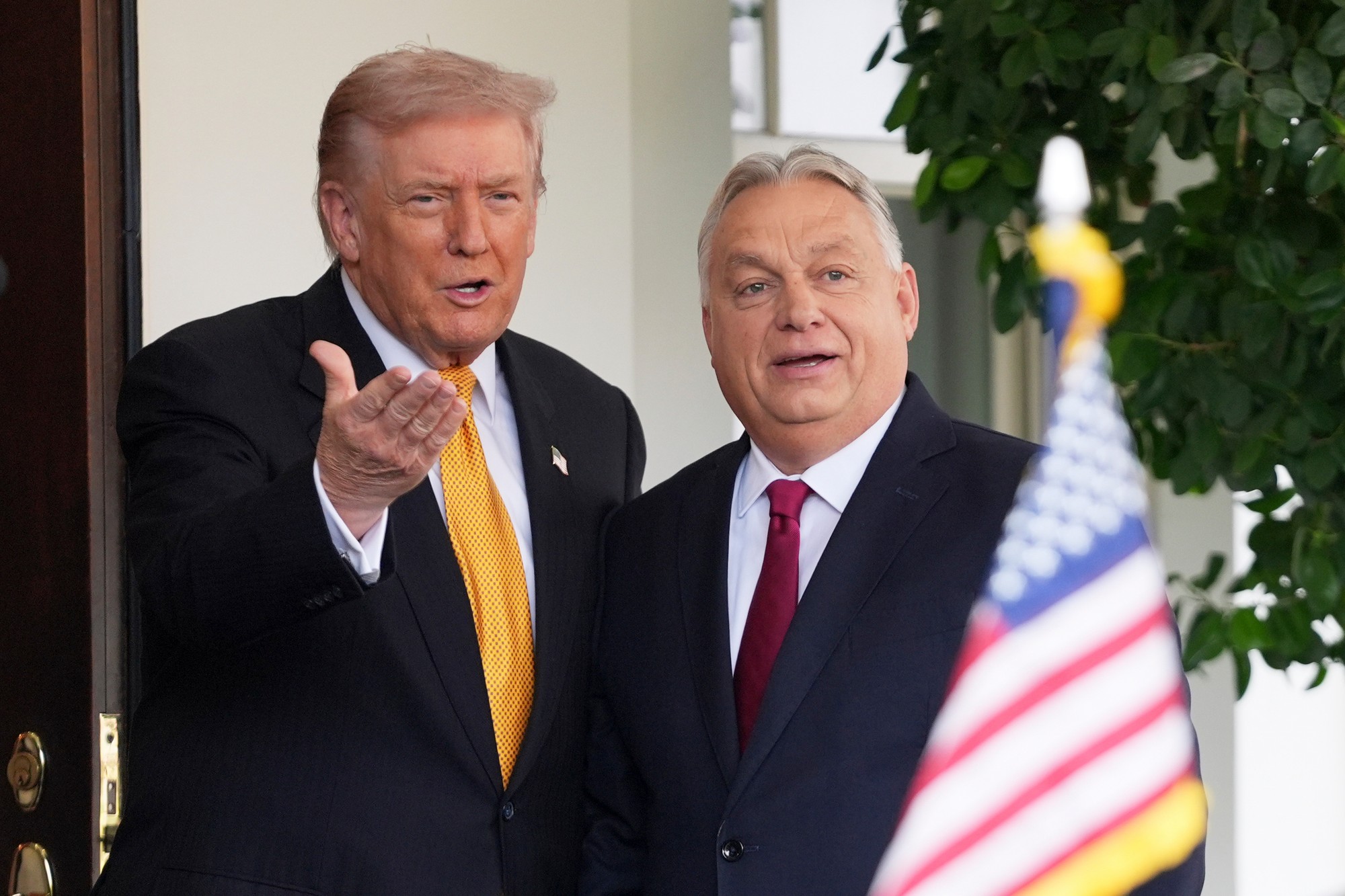 Americký prezident Donald Trump a maďarský premiér Viktor Orbán.