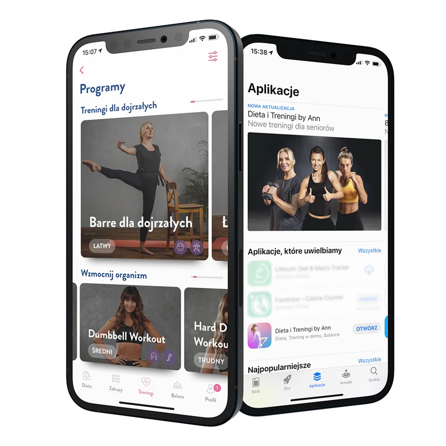 Aplikacja Diet & Training by Ann została wyróżniona przez App Store jako pierwsza aplikacja na świecie z programem dla osób dojrzałych 