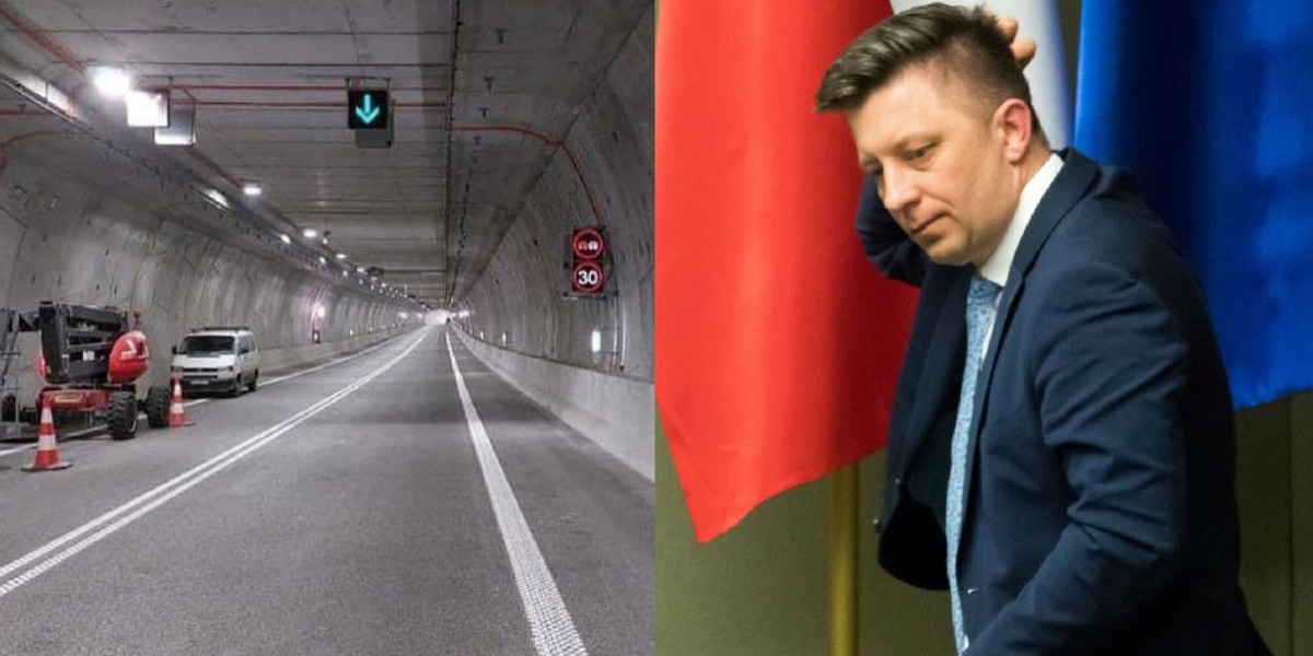 Michał Dworczyk i tunel w Świnoujściu