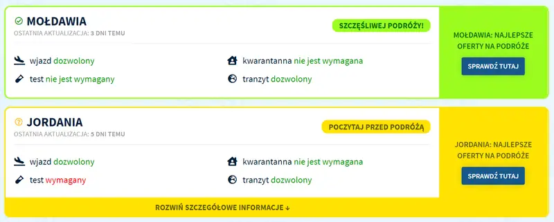 Wyszukiwarka lotów i informacji koronawirusowych