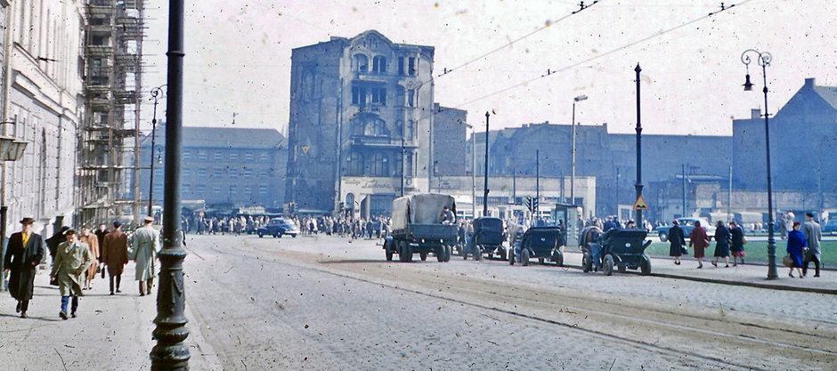 Widok na plac z ulicy Podgórnej, rok 1959.