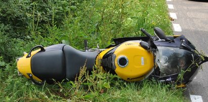 Poważny wypadek motocyklisty. Zderzył się z bocianem!