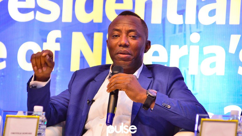 AAC presidential candidate, Omoyele Sowore, speaking at a town hall meeting with presidential candidates on the state of Nigeria's housing market at the University of Lagos on Saturday, January 12, 2019