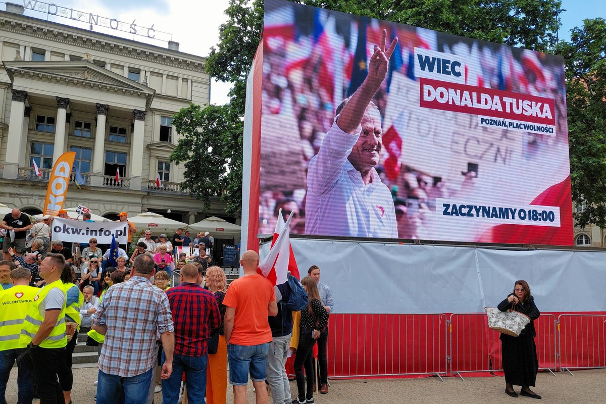 Wiec Donalda Tuska  w Poznaniu