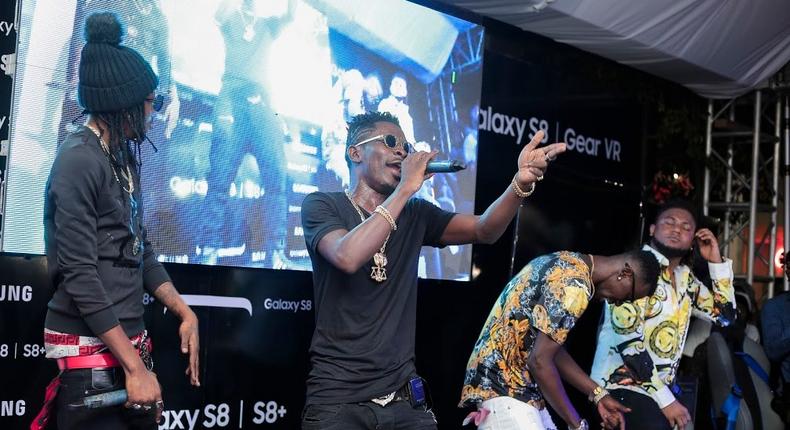 Shatta Wale performs at the launch event