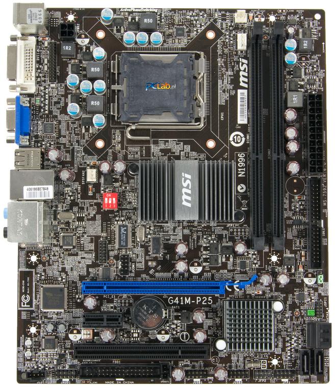 MSI G41M-P25 (chipset Intel G41/ICH7, cena od 190 złotych) Dostarczył: